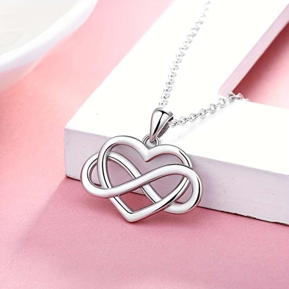 Trendy Exquiite Creative Infinity Heart Pendant Halsband Dekorativ Acceorie Holiday Födelsedagsexamen Anniverary Party Gift