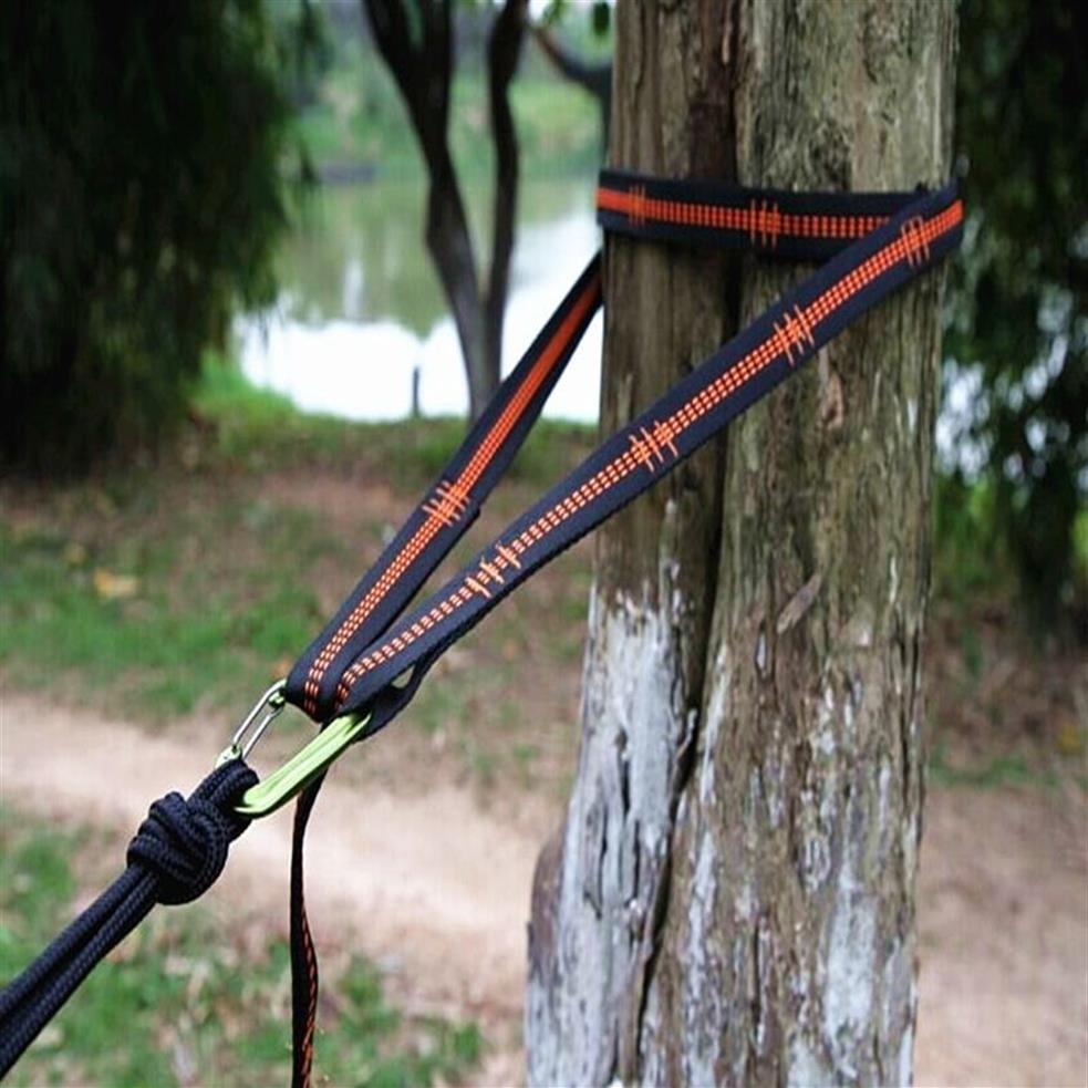 Super Strong Hammock Straps with Carabiners Buckles Camping Hiking Hamac Tree Hanging Belt Rope Swing Aerial Yoga Bind Rope Y231u