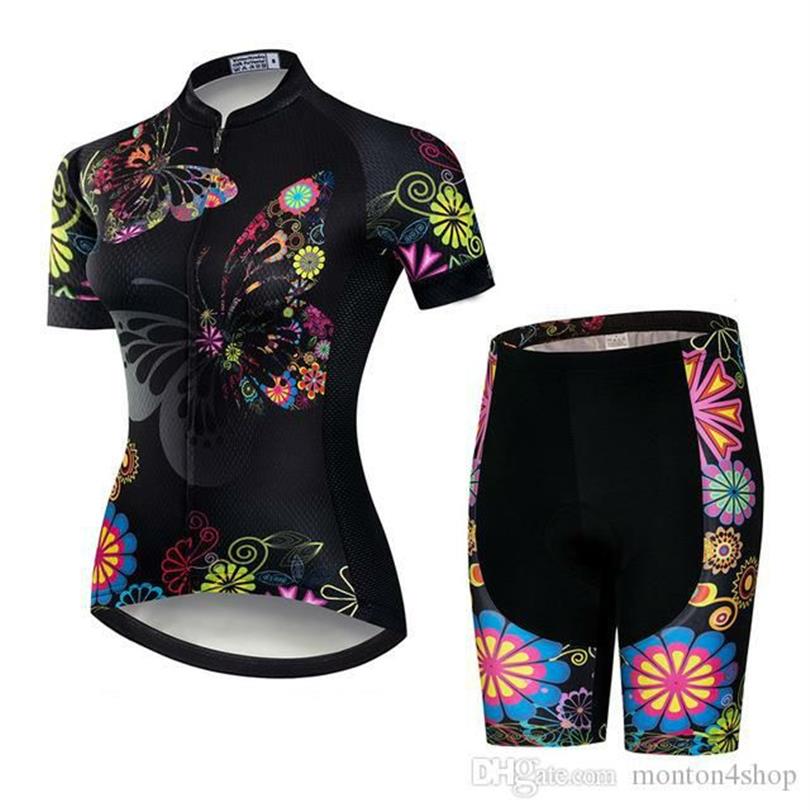 Butterfly 2022 Pro Cycling Jersey Set Women Proteam Mountain Bike Clothes Anti-UV Bicycle Wear Kort ärm Cykelkläder247s