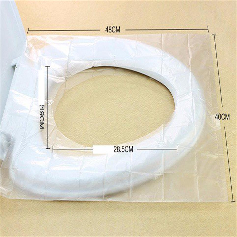 50 stuks Karton Reisveiligheid Plastic Wegwerp Toiletbril Cover Waterdicht CleanningSafety Hatlth Antislip 40 48cm341e