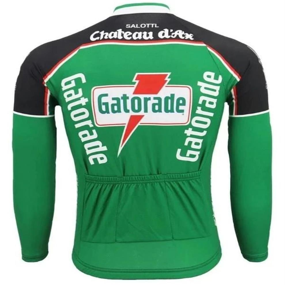 2022 Chateau d'ax Gatorade TEAM Maglia da ciclismo 19D Gel Pad Pantaloni da bici Set Quick Dry Primavera Autunno MTB Ropa Ciclismo Long Slee243J