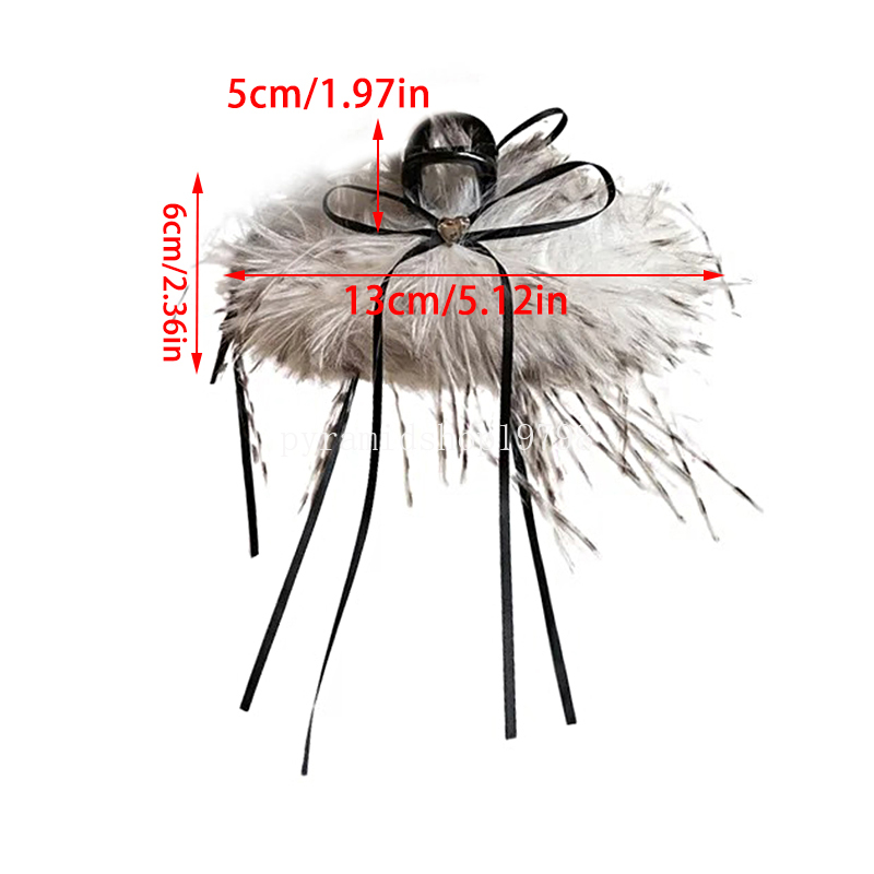 Ostrich Feather Hair Claw Plush Inlaid Rhinestone Hair Clip Clämplar Vinter hårnålar Fashion Women Hairgrips Hair Accessor Party