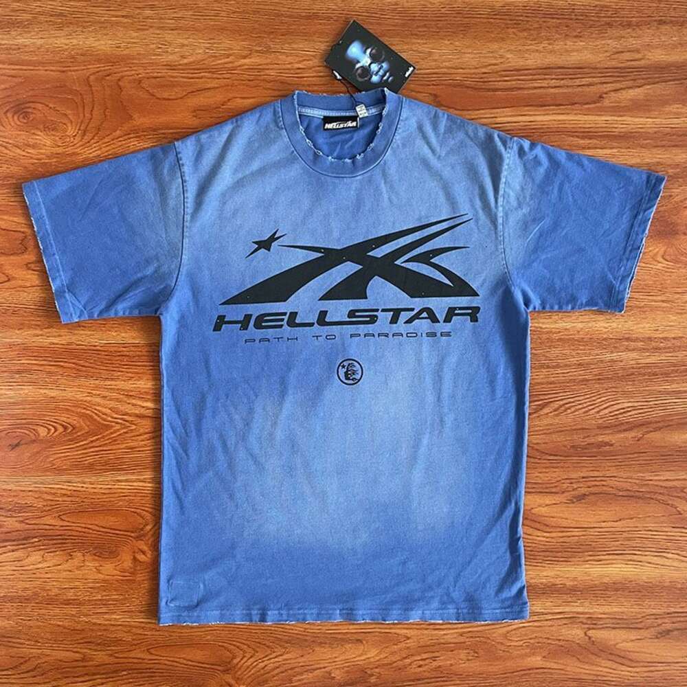 /24New HELLSTAR designer Tshirt Mens Hell star high-quality Purity Cotton Wash Short Sleeved T-shirt womens color letter Big Logo Sweatshirt