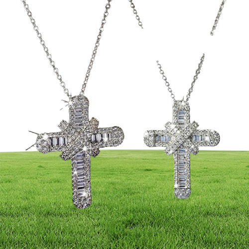 Collier de luxe pour hommes, bijoux Hip Hop, argent, diamant blanc, pendentif en pierres précieuses, porte-bonheur pour femmes, colliers pour fête 6796560