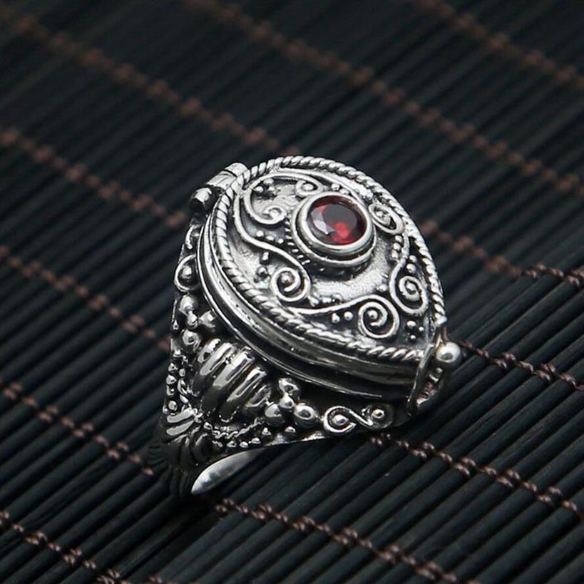 Karma Mini Po Box kan hålla saker smycken 925 sterling silver ring för kvinnor eller män vigselring 925 smycken g2 j19071268v