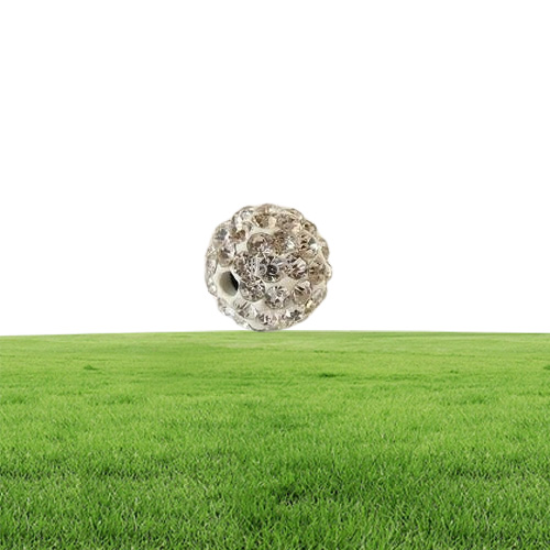 8mm 흰색 마이크로 포장 CZ Disco Ball Crystal Crystal 비드 팔찌 목걸이 Beadsmjpw 전체 2571515