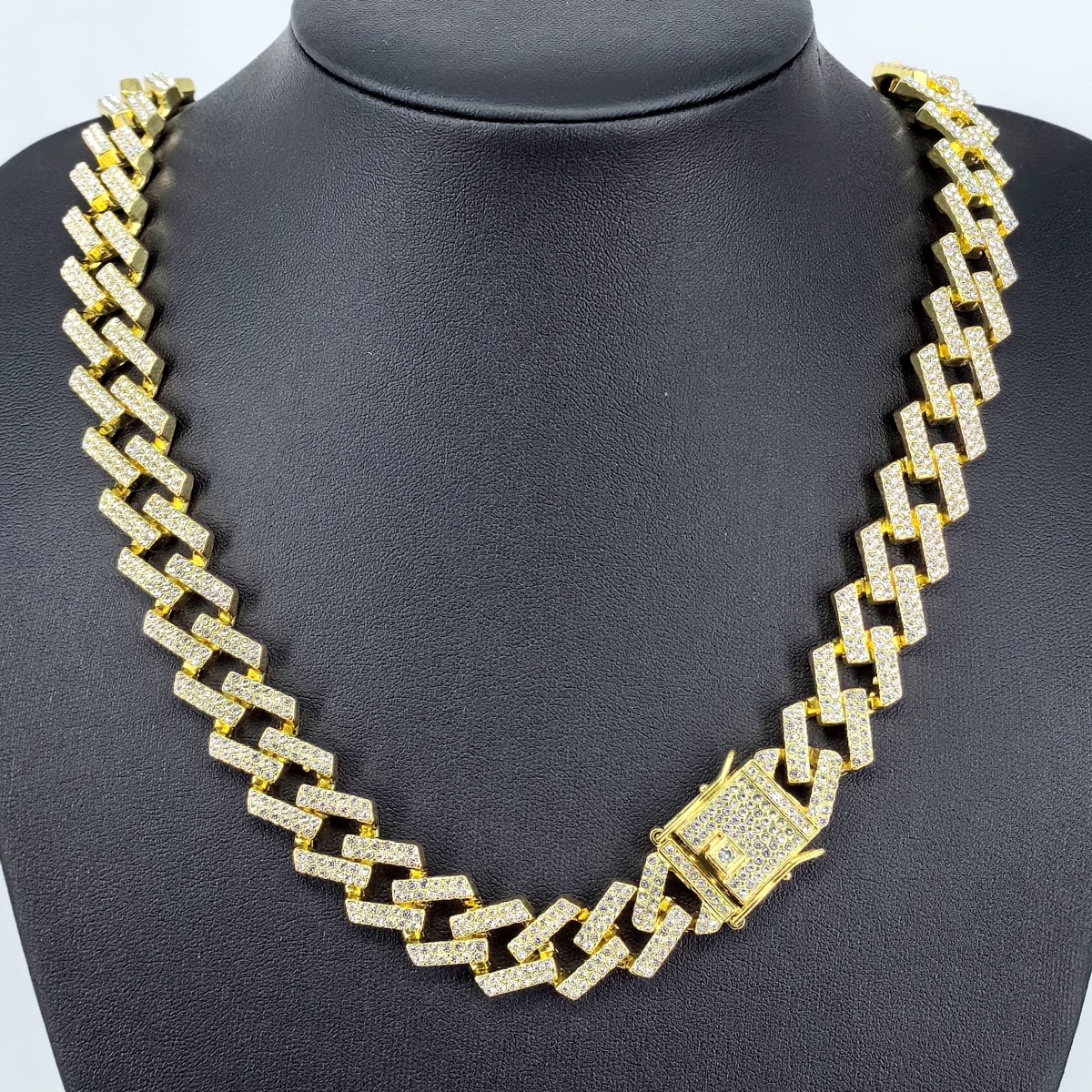 Bracciale in oro con collana cubana Hiphop con diamanti Hip Hop di buona qualità di nuovi designer alla moda