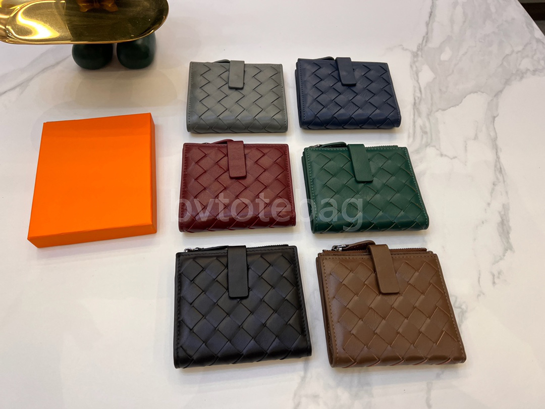 Luxury Card Holder Monety torebki z tkaniną w torbie z pudełka Klasyczne portfele torba dla kobiet paszport mody Kluczowe portfele skórzane BVs 23-2Cloud Bag