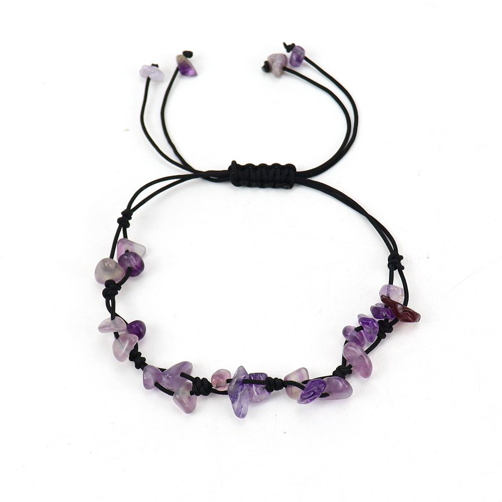 Bracelet en pierre précieuse naturelle 7 Chakra, perles de cristal irrégulières, tissage de Bracelets pour femmes