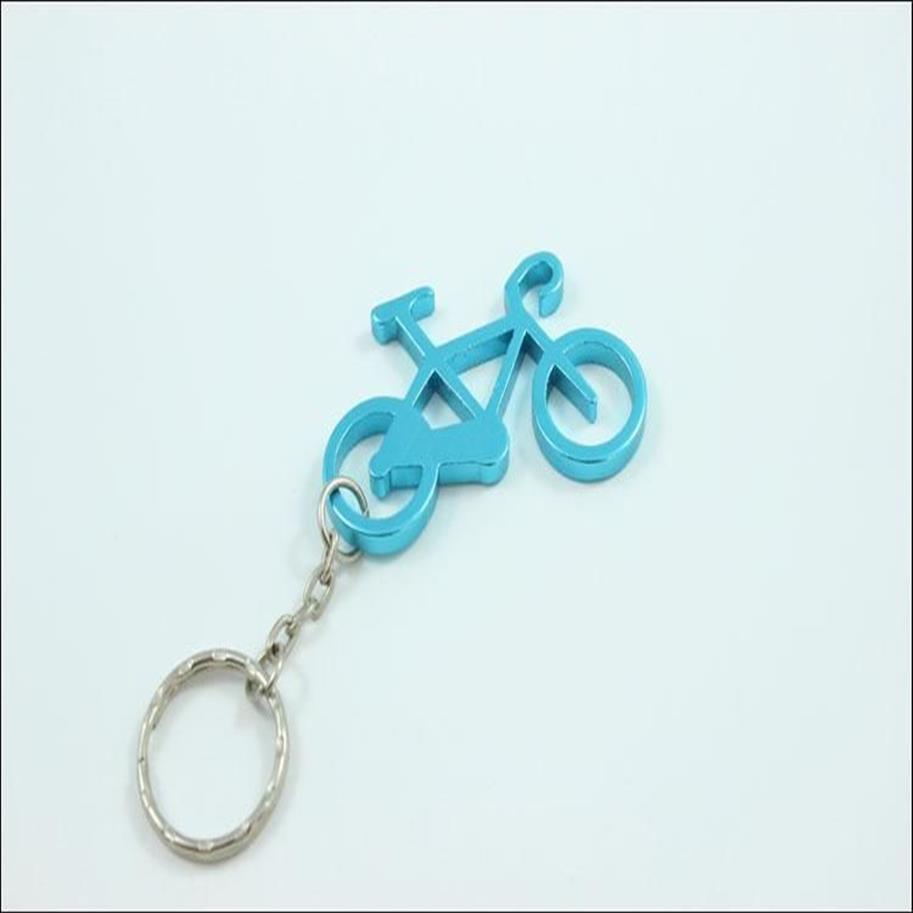 Gemengde Kleuren Fietssleutelhangers Fietssleutelhangers Fles Wijn Bier Opener Bar Tool Metalen Sleutelhangers Sieraden sleutelhangers Gifts237O