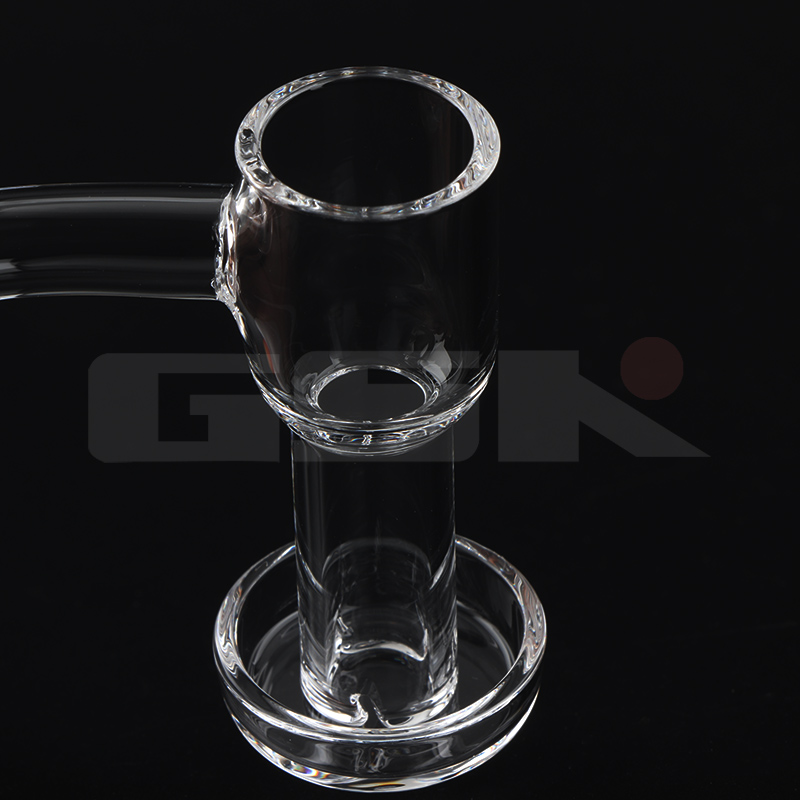 Estilo A Borde biselado con soldadura completa Estilo B Parte superior plana con soldadura no completa 20 mm OD Terp Slurper Banger de cuarzo con tapa de cuarzo / Perlas de rubí de 6 mm para tuberías de agua Dab Rigs