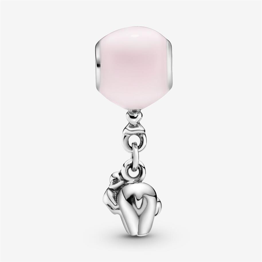 Il nuovo arrivo in argento sterling 925 con elefante e palloncino rosa ciondola il fascino adatto al braccialetto europeo originale con gioielli di moda Access2938