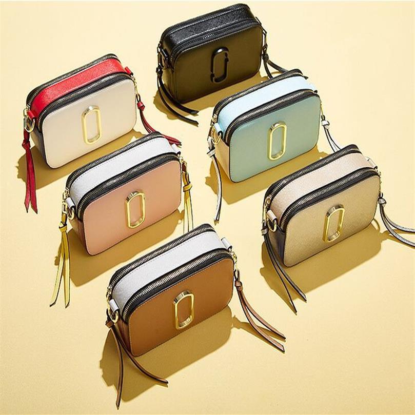 Retail axelväskor plånböcker marc handväskor designer väskor kvinnor enkel bred axel rem m färg matchande liten fyrkant j crossbo273q