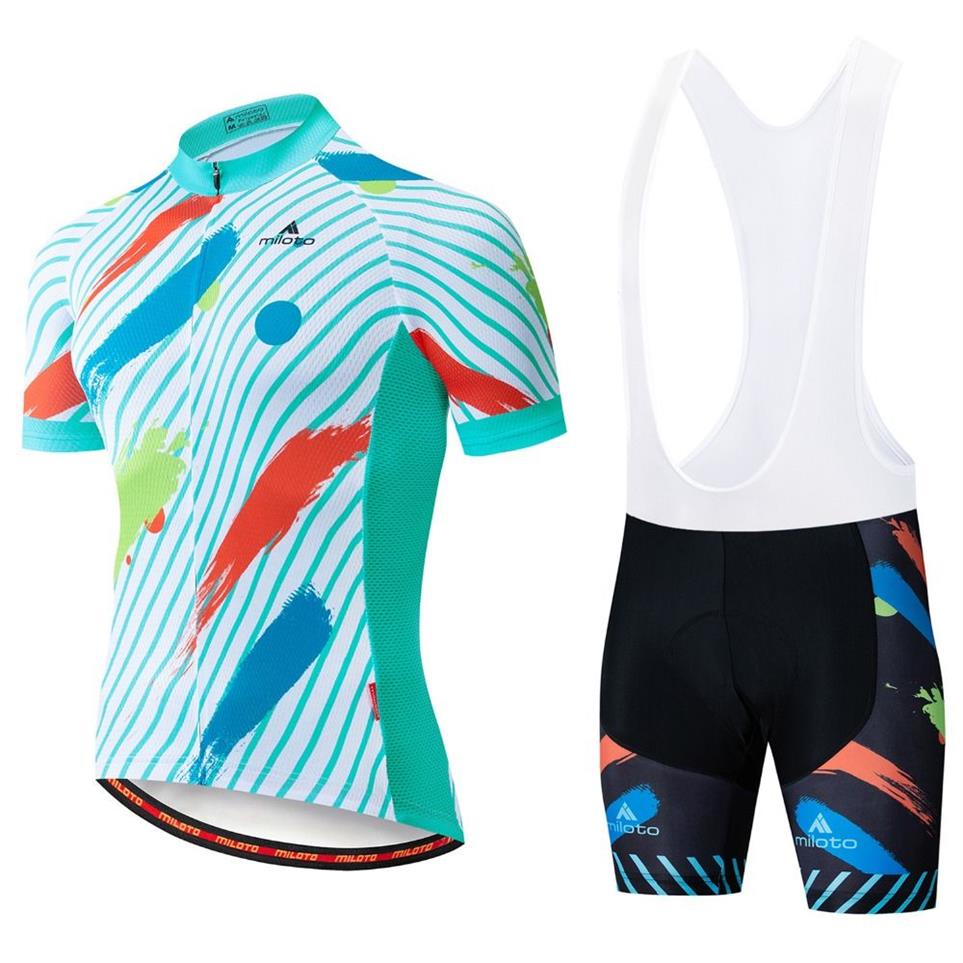 Maglia da ciclismo estiva traspirante Team Racing Sport Kit da bicicletta Abbigliamento da bici corto da uomo M087238G