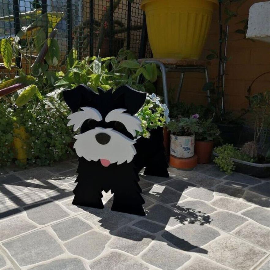 Tuin Bloempot Hond Planter Schnauzer Bulldog Poedel Corgi Yorkshire Potten Diy Pvc Home Decor 2203183390