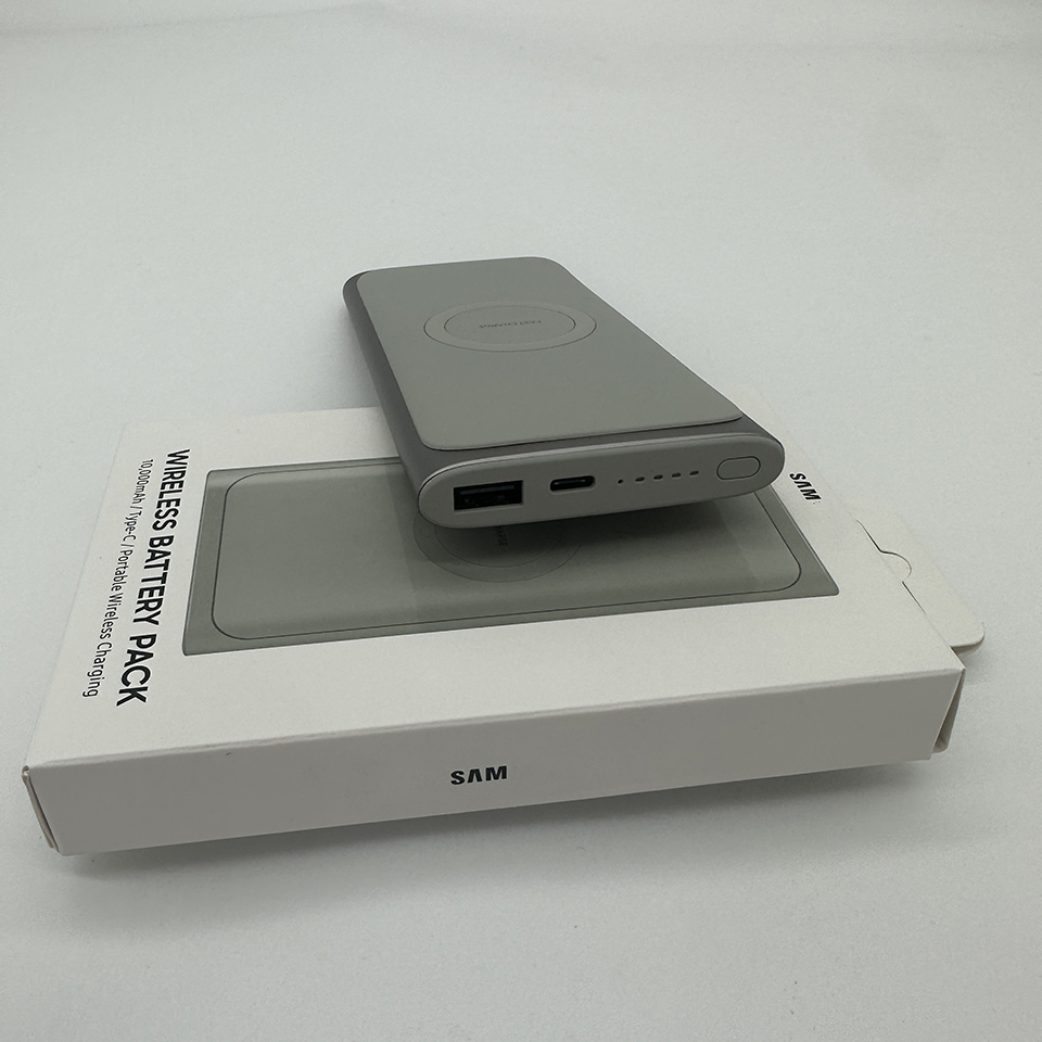 Bateria sem fio Power Bank para Samsung 10000mAh Type-C portátil de carregamento sem fio Powerbank
