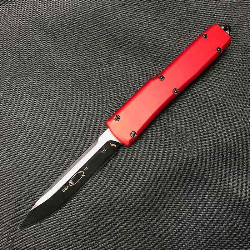 MT MICO Outdoor Survival Double Action Automatisk kniv CNC Action Tactical Cutter Gear Tactical Knives EDC Självförsvarsfickkniv