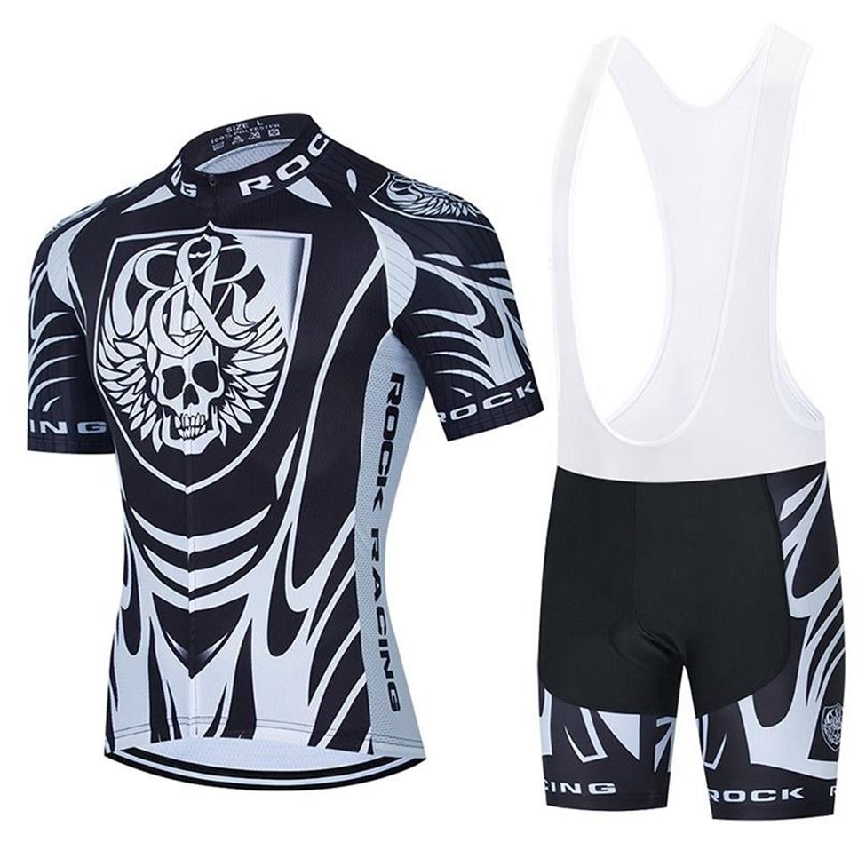 2022 Rock Racing Cycling Jersey Set MTB Uniform Mens Cycling Kit Bicycle Clothing Summer Maillot Culotte285Z