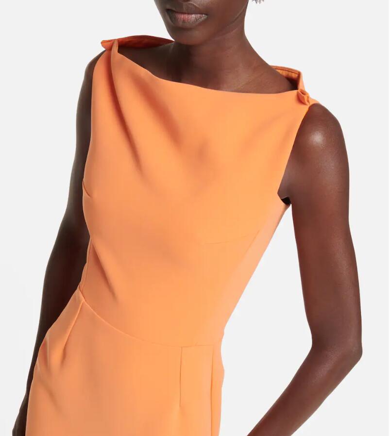 2024 Damesmode Jurk Runway Jurken High-end oranje onregelmatige gebreide jurk lange damesjurk vakantiestijl lange jurk Franse stijl