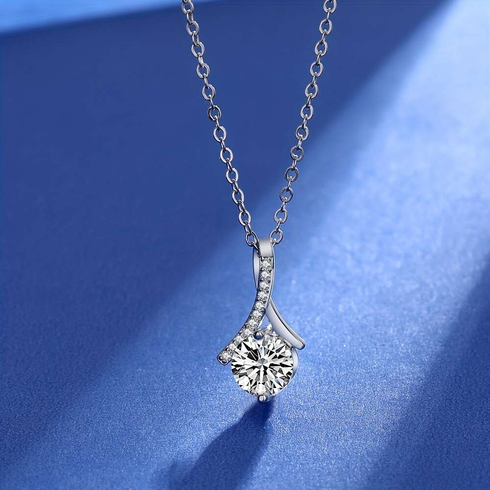 Pendant Drop-shaped Zircon Necklace Trendy Birthday Graduation Christmas Gifts Daughter-in-law Clothing Accessories for Girls