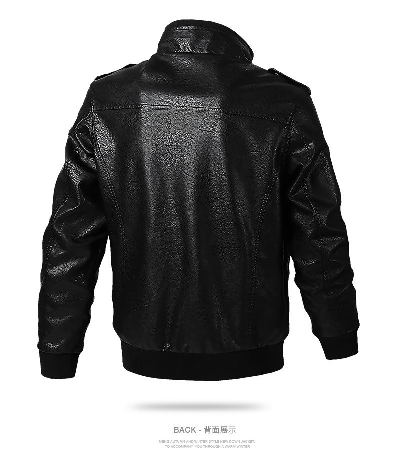 Abrigos de piel para hombre, chaqueta de piel sintética lavada y gruesa de felpa, chaqueta de algodón, chaqueta gruesa, chaqueta de cuero para motocicleta Samsung para hombre