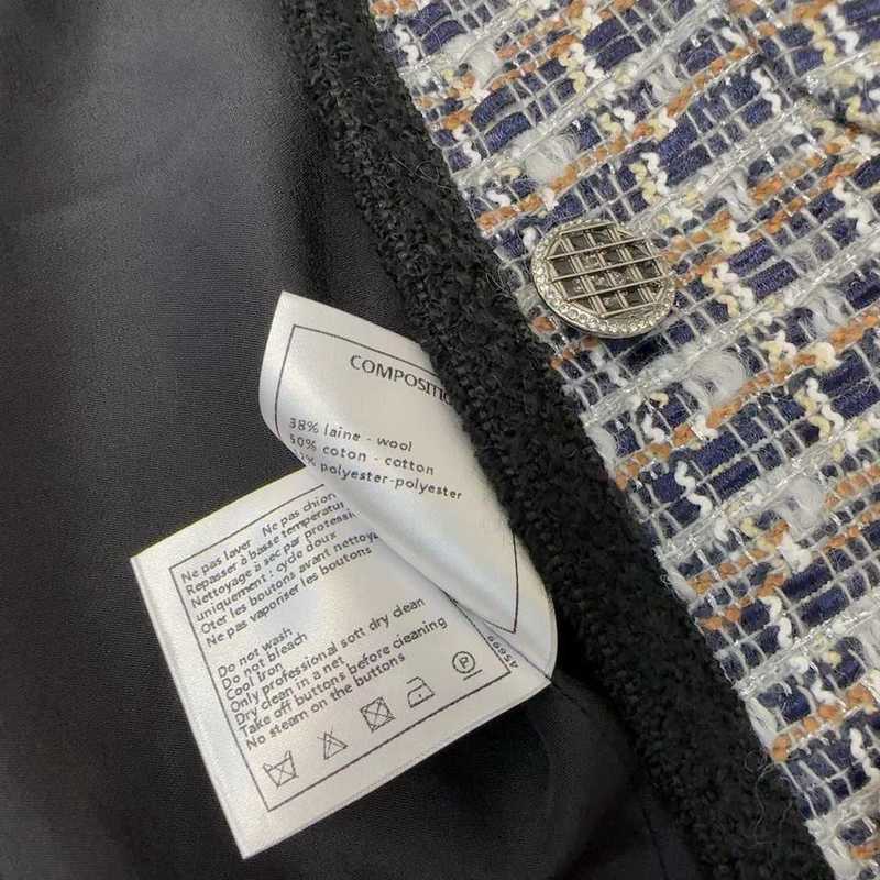 Damenjacken Designermarke 2023 Winter New Chan Kontrastfarbe Bonded Edge Doppeltasche Einreiher Wollmantel für Frauen IOJR