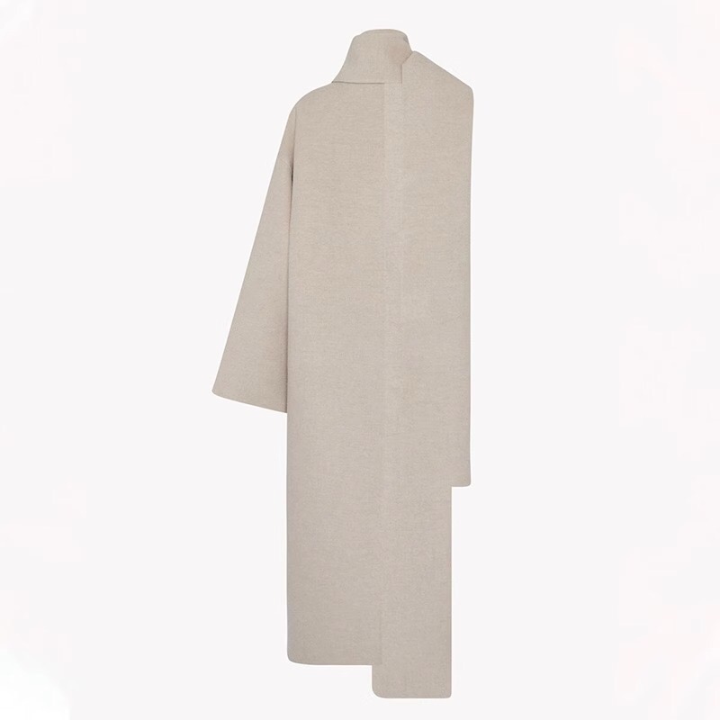 Th~row – manteau en laine mélangée fait à la main, écharpe Double couche en cachemire, nouvelle collection automne et hiver