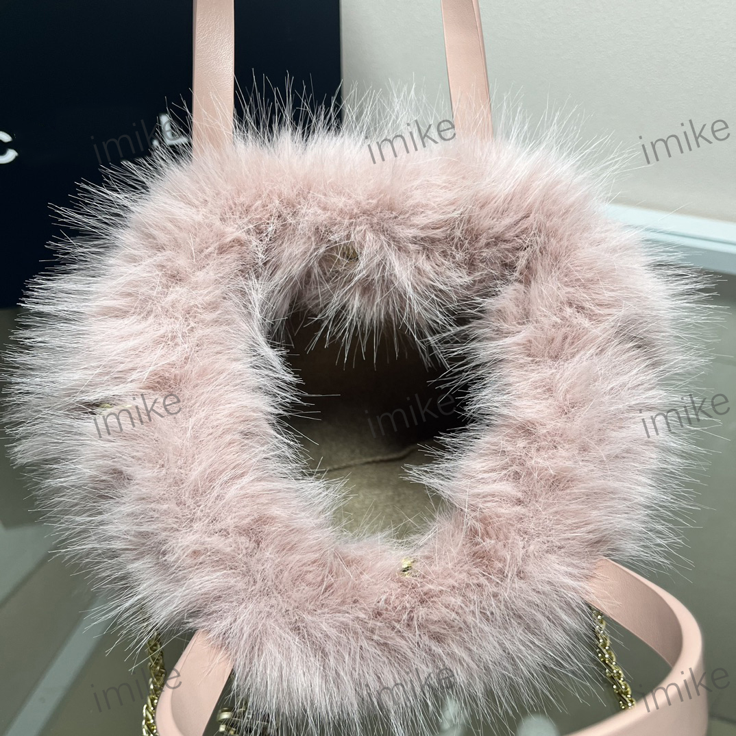 Designer Bag 24C Autumn/Winter Wool New Tote Bag Fur bag bling bling bag with shoulder bag crossbodybag and hand-held Autumn/Winter bag