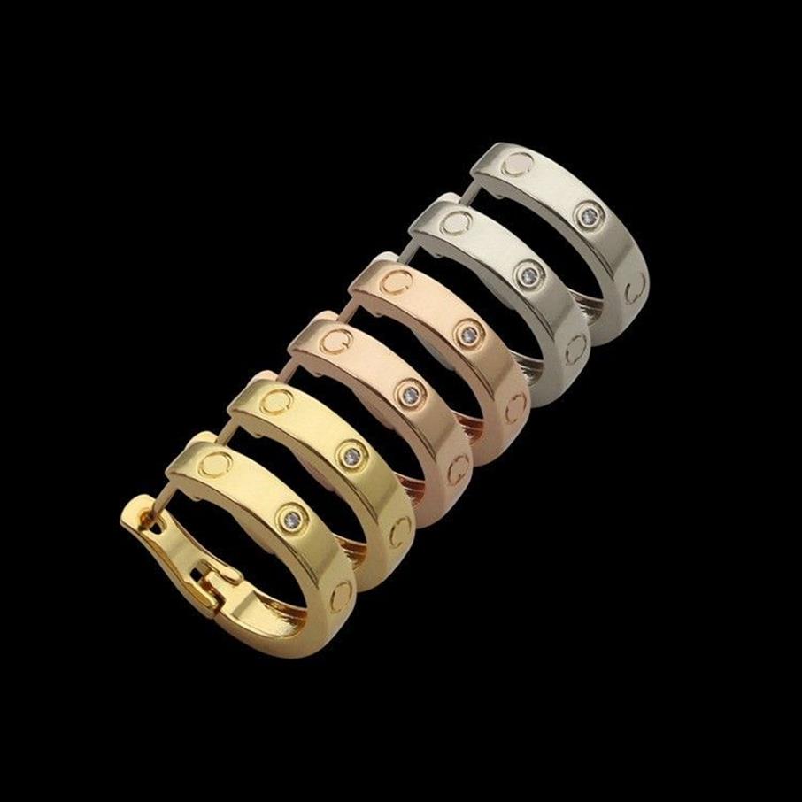 3 kolory najwyższej jakości klasyczny styl designerskie kołki miedziane gwoździe z sześciennymi cyrkonią kolczyki mody zaręczynowe para258b