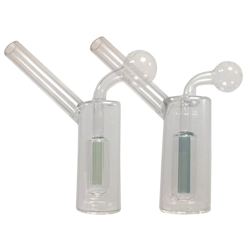 Barboteur brûleur à mazout percolateur en verre diffuseur conduites d'eau narguilé Bongs barboteurs recycler filtre Mini Portable