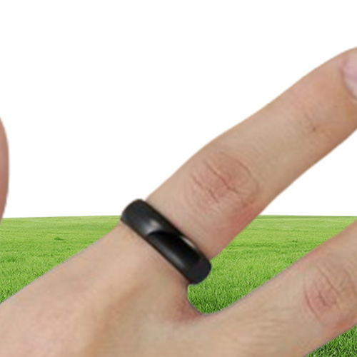 6mm Simple Black Tungsten Steel Wedding Ring Band för män Kvinnor Personlighet Fashion Accessories 8936595