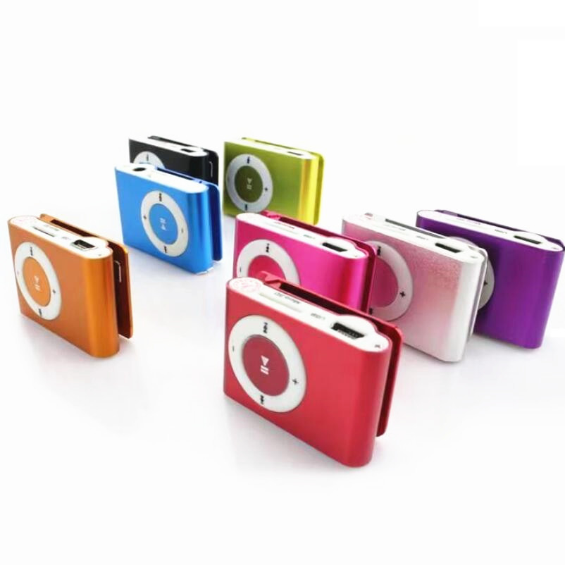 Mp3 player Metal clip radio supports micro SD TF card letters with headphone data cable