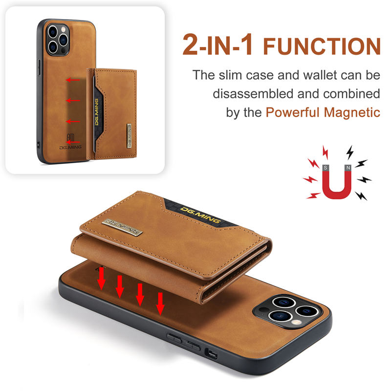 2-in-1 abnehmbare magnetische Lederhülle für iPhone 15 14 Pro Max 15 13 12 11 Xs XR 7 8 Plus Se2020 Brieftaschen-Abdeckung, Kartenhalter-Tasche
