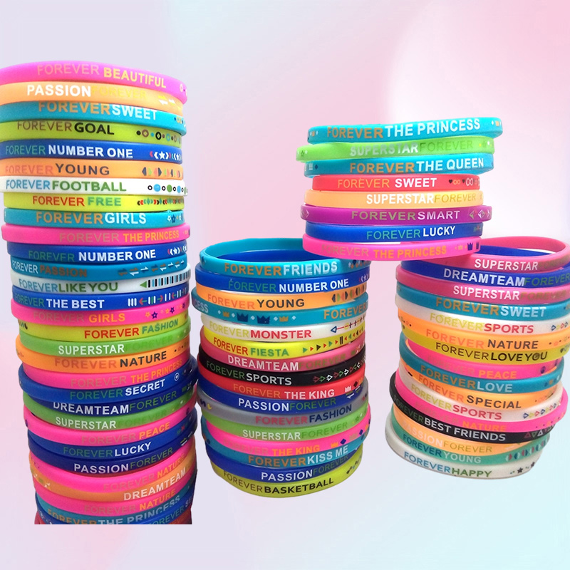 Party bag s Lovely Top Mixed Men Women Beautiful Silicone Bracelets Children Amazing Wristbands Fashion Jewelry NEW6881056