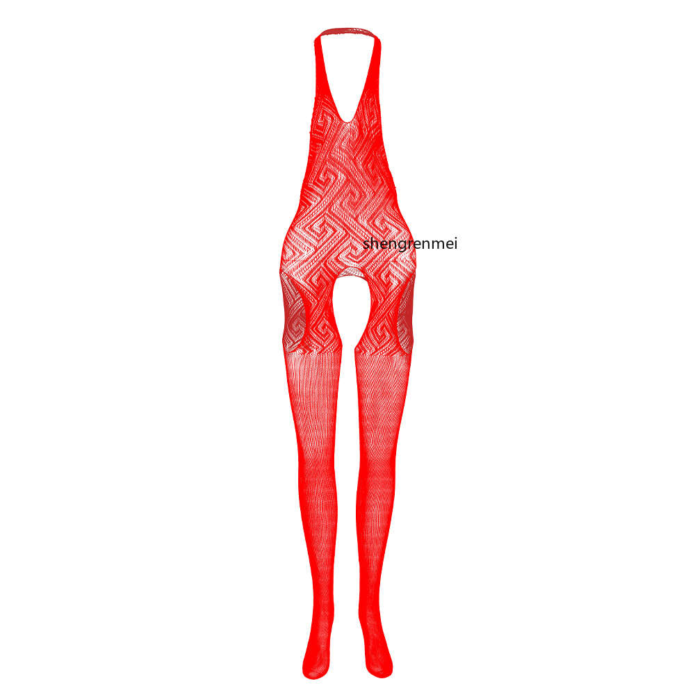 Gay Crotcheless Body Bodysuit Men S Lingerie Wzory geometryczne Media nocne Seksowne bieliznę Cool Man Halter Teddies Egzotyczna odzież