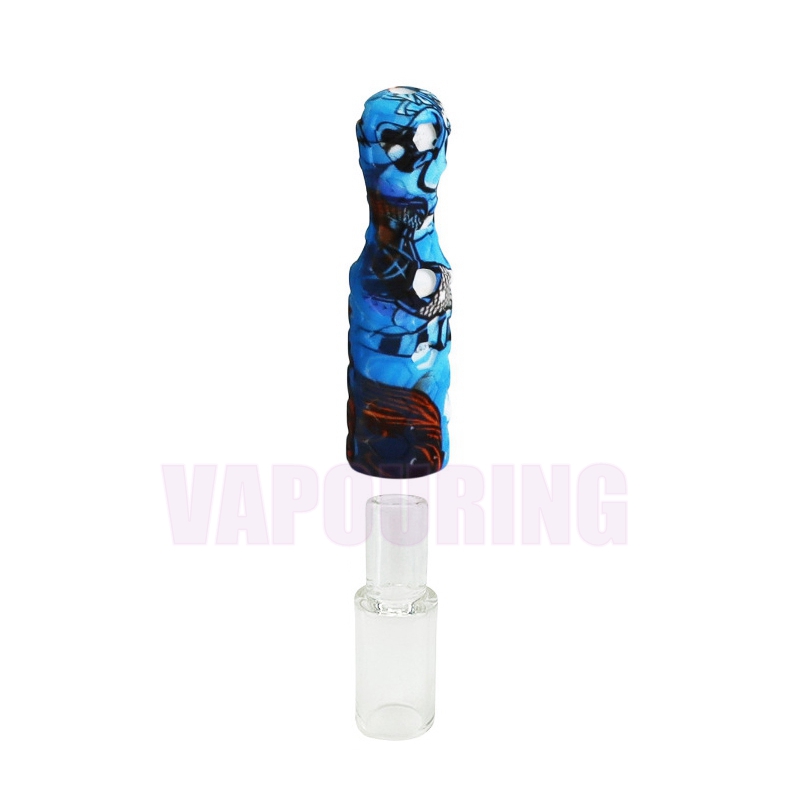 Último colorido de silicona Dugout Pipe Hierba seca Filtro de tabaco Pipas de mano Porta cigarrillos Colector de fumar portátil Taster Bat One Hitter Mano Mini tubo de vidrio DHL