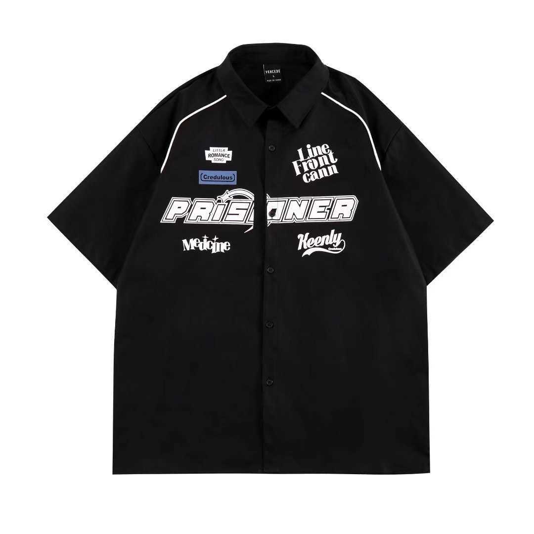Herrt-shirts herrarna nya tävlingsdräkt Aston Martin Racing Team Uniform Kort ärmskjorta Herrkläder 2332
