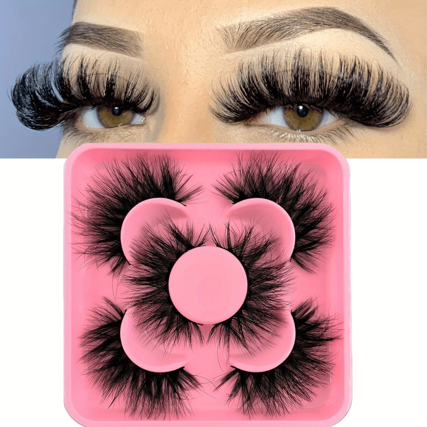 Fluffy and Thick D Curling Faux Mink False Eyelashes Extension - Enhance Your Eye Look