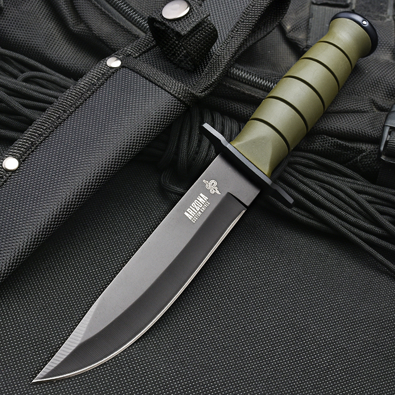 実用的なナイフの自己防衛屋外サバイバルナイフシャープハイハードフィールドサバイバル戦術ストレートナイフブレードを運ぶ