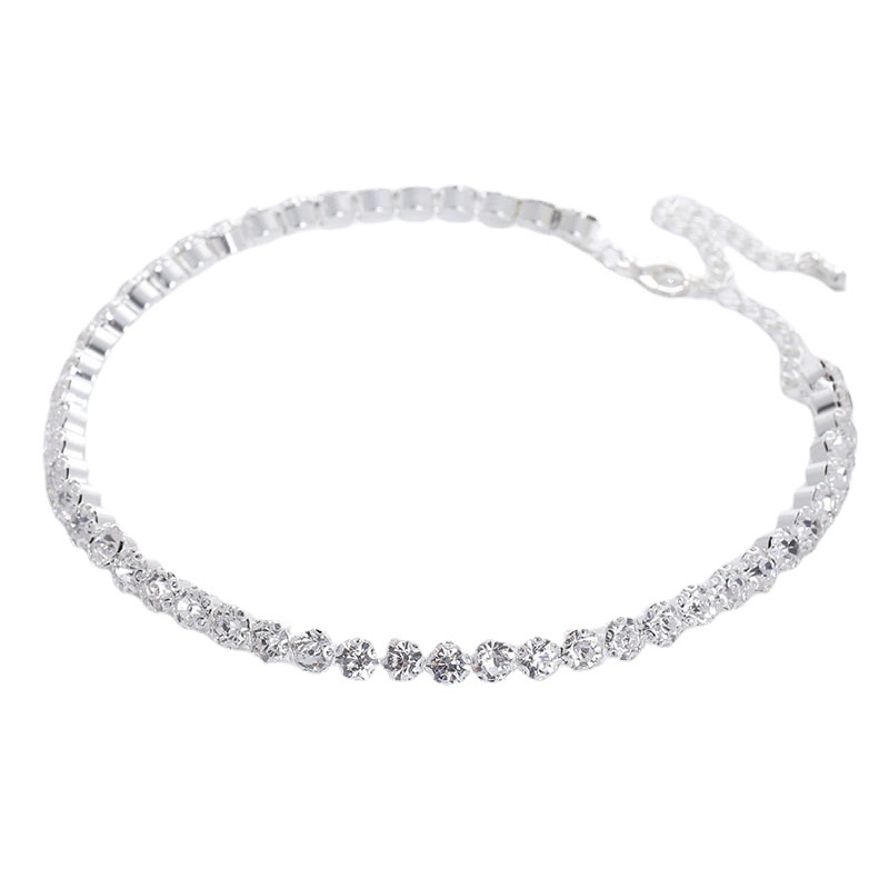 Funkelnde Kristalle Braut Halskette für Hochzeit Luxus glänzende Frauen Halskette Schmuck Geburtstag Valentinstag Geschenk CL3018
