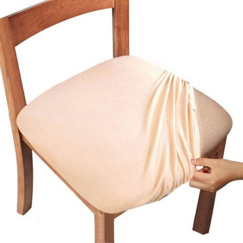 Housses de chaise élastiques, housse de coussin de décoration de salon de maison de couleur Pure