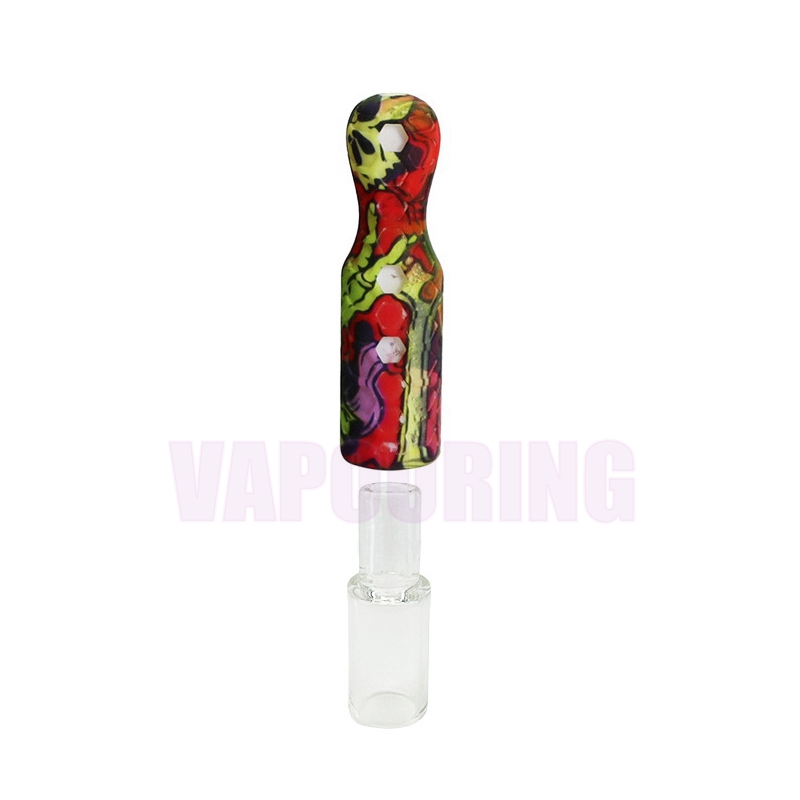 Último colorido de silicona Dugout Pipe Hierba seca Filtro de tabaco Pipas de mano Porta cigarrillos Colector de fumar portátil Taster Bat One Hitter Mano Mini tubo de vidrio DHL