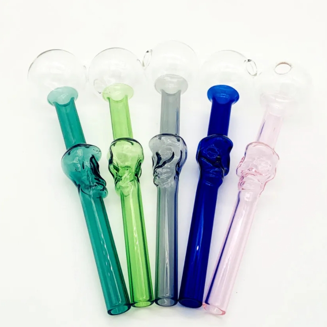 15cm Great Pyrex Thick Oil Burner Clear Glass Oil Burner Glass Tube Oil Burning Pipe somking pipes water pipes