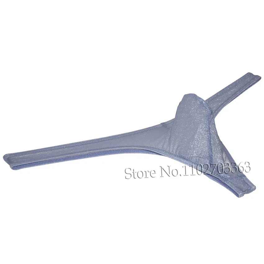 Män ren glas garn thong bulge påse mini bikini thongs underkläder t-back transparent tangas g-sträng glänsande stretchiga jockstraps