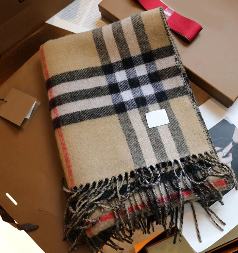 Vrouwen Designer Sjaal B Check Kasjmier Wollen Sjaal Ridders Dubbelzijdig Warhorses Jacquard Dikke Warme Kwastje Pashmina