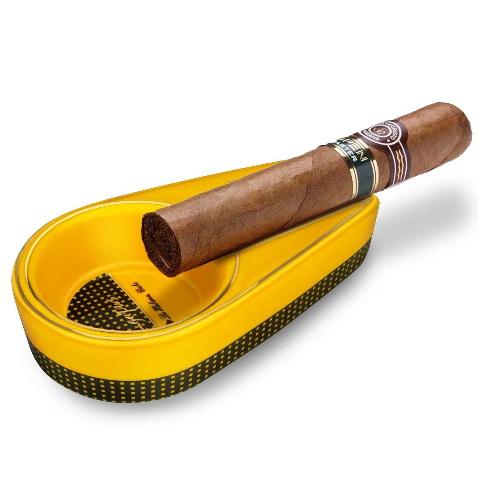 CGAPLUS PORTABLE Cigar Ashfray Home Ceramic Luxury Tobacco 1 REST HOLDER FÖR MAN