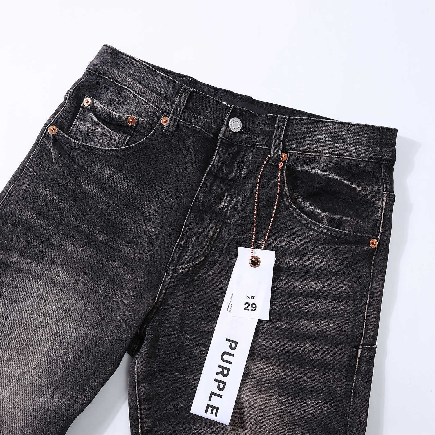 designer amirssNew Purple Brand Black Cracked Jeans personnalisés pour hommes