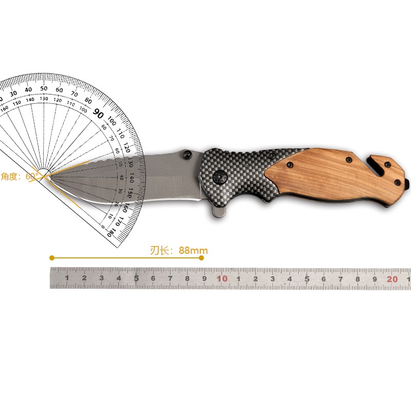 Squisito e pratico Utensili da taglio multifunzionali Coltello pieghevole autodifesa portatile esterni Coltello da esterno coltello affilato ad alta durezza sopravvive