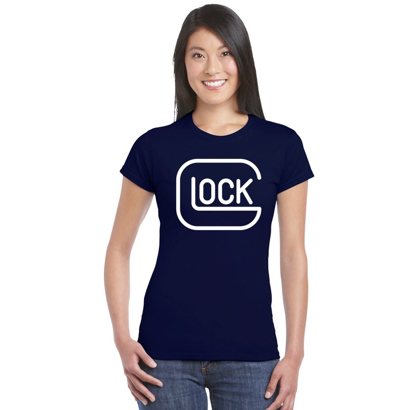 女性用TシャツグロックTシャツユニークTシャツ100％コットングラフィックティーレディース半袖Tシャツジャンボサイズの女性Tシャツ