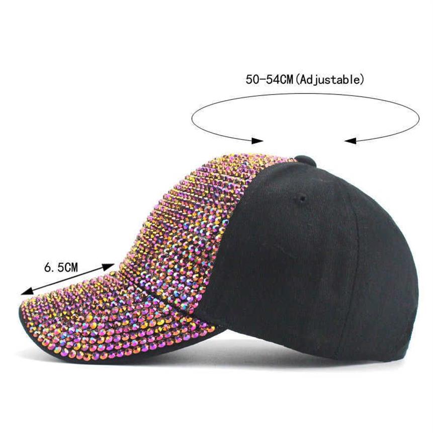 Kız Beyzbol Kapağı Renkli Rhinestone Elmas Çocuklar Snapback Cap İlkbahar Yaz Siyah Şapka Erkek Çocuk İçin Siyah Şapka 3-8 Yaşındaki Kemikler x217o